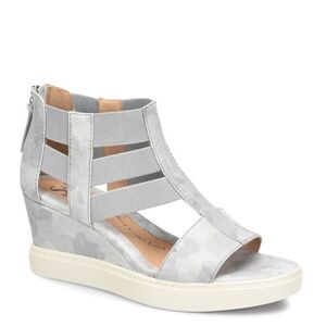 Sofft Women's Light Gray Wedge Sandals